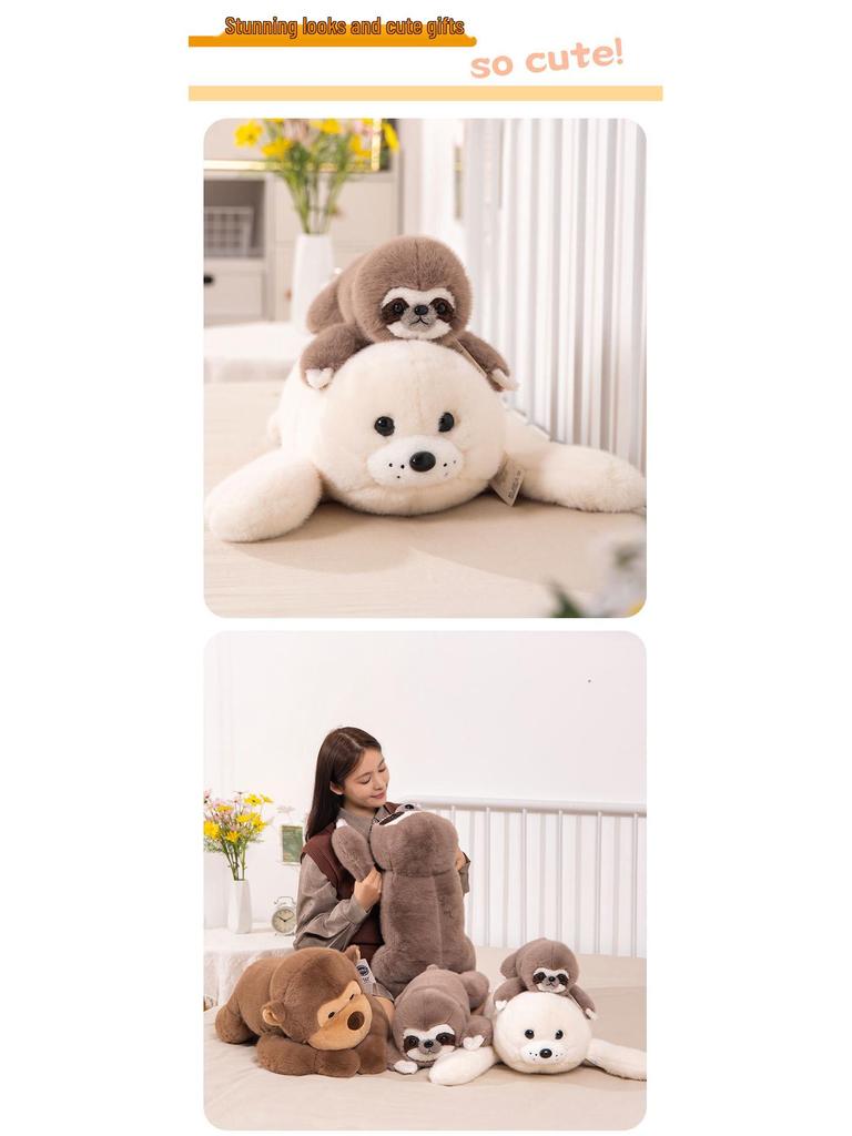 New Sloth Plush Monkey and Puppy Sleep Companion Pillow Toy Gift