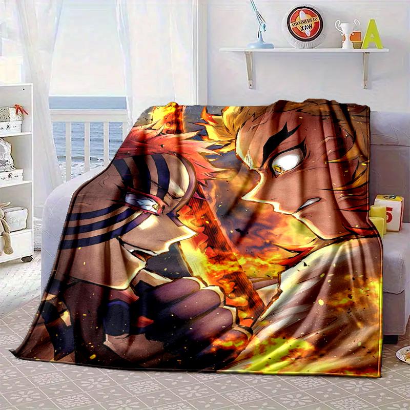 Anime Samurai Warrior's Journey Blanket Flannel Blanket for bed, sofa, Camping, Hiking, Picnic Essentials, gift for family Fan gifts