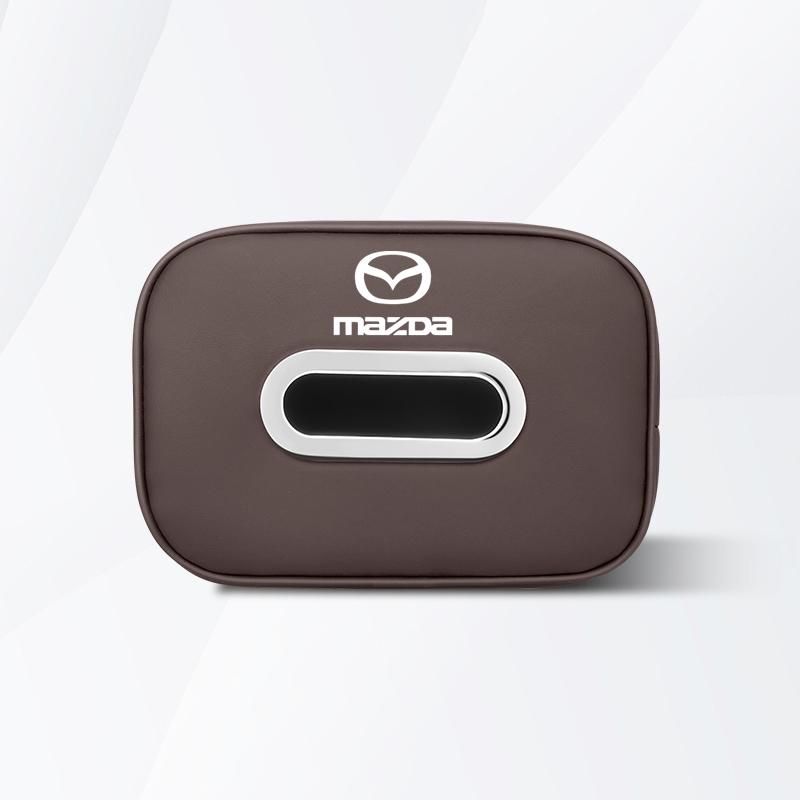 Auto-Taschentücherbox Hochwertiges Leder Auto-Papierhandtuch-Aufbewahrungstasche Für Mazda 2 3 6 5 Atenza CX3 CX5 MX5 CX7 Axela CX30 CX90 CX60 CX50