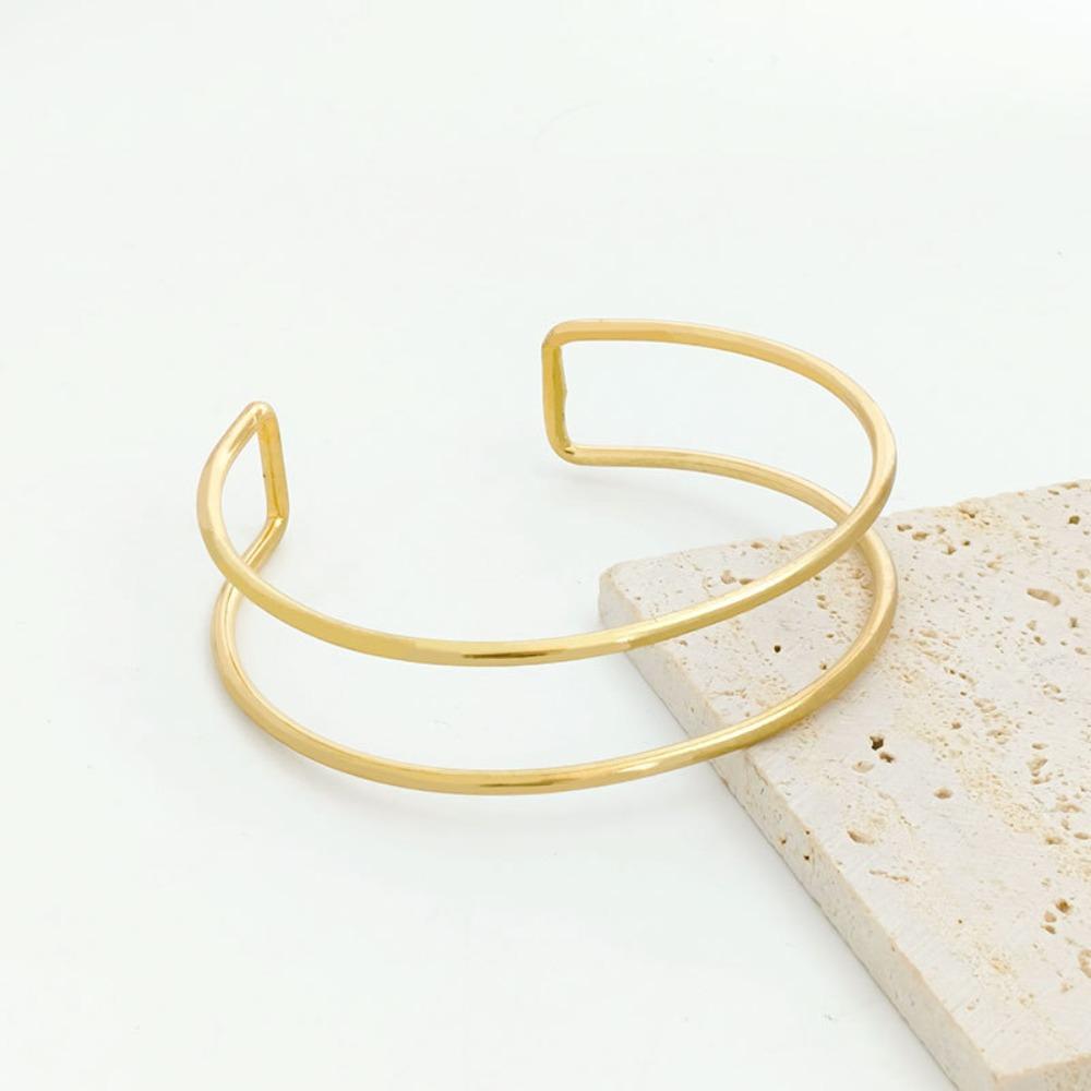 Trendy Exaggeration Hollowed-out Multiple Layers Cross Personalized Arm Ring Adjustable Opening Bangles for Women Ewellery Gifts