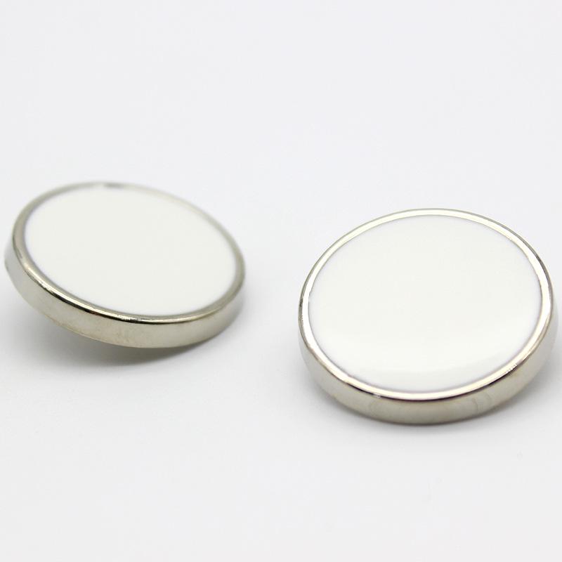 "Esstudió Gold & Silver Edged Black/White Metal Buttons for Wool Coats & Formal Suits"
