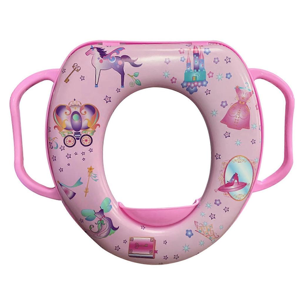 Baby Potty Training Seat Soft Cushion Cartoon Hygienic Universal Toilet Potty Seat with Armrest for for Toddlers