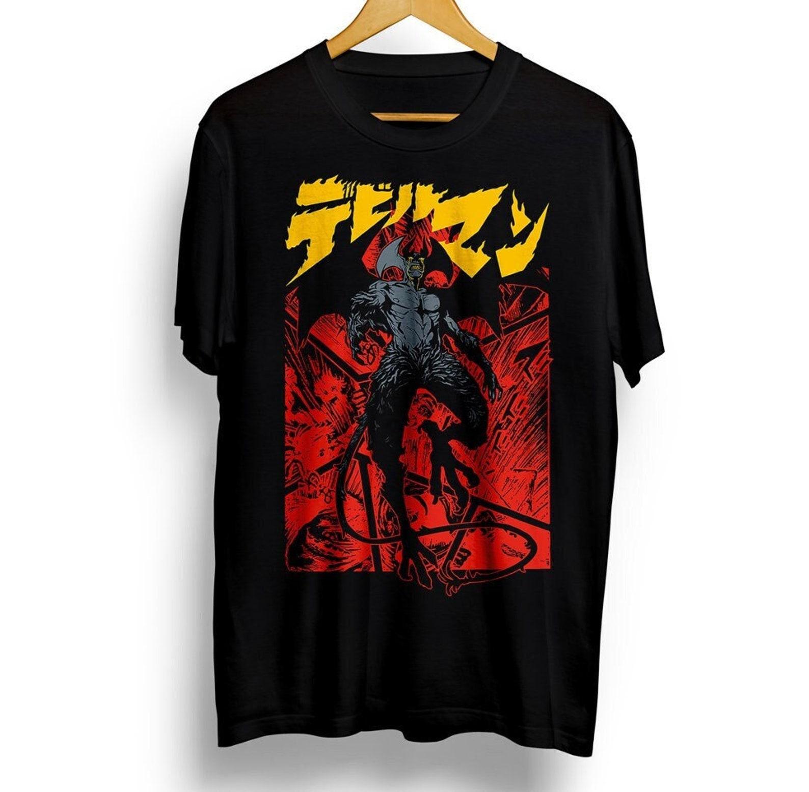 Унисекс Футболка Аниме Devilman Crybaby, Акира Фудо, Рио Асука Манга Футболка L