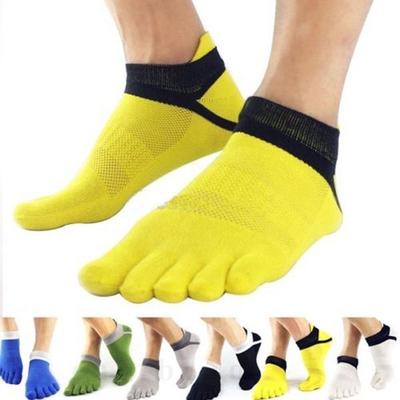 1 par män strumpor Ren bomull sport strumpor Five Finger Toe strumpor