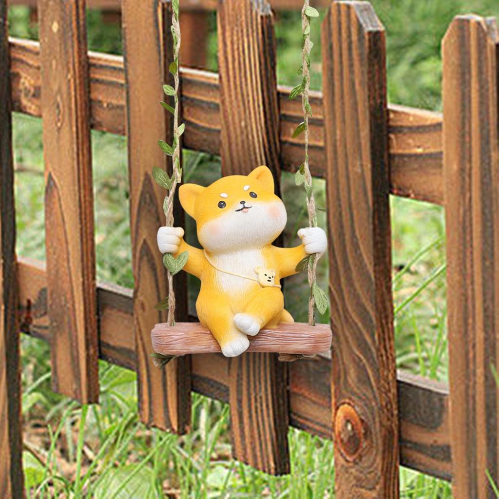 Swing Sculpture Pendant Swinging Figurine Ornaments Garden Decoration Balcony Decorative Resin Sculpture for Thanksgiving Day