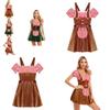 Weihnachtskostüm Für Damen Mit Polyester-Spandex-Stoff Helles Buntes Halloween Bühnenperformance Outfit Für Feiertagspartys