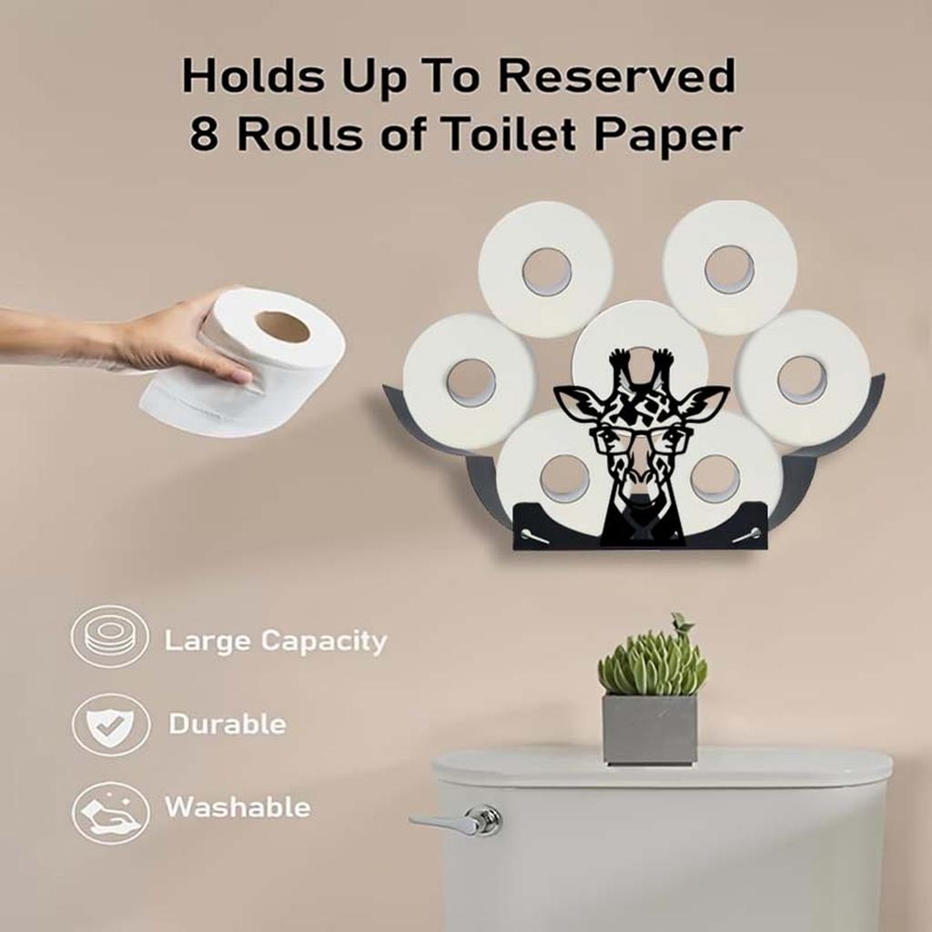Tissue Holder Large Capacity Wall Mounted Decorative Wrought for Bathroom Kitchen