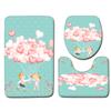 Romantic Valentine'S Day Bathroom Toilet Floor Mat 3-Piece Set
