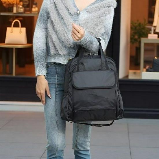 Lightweight Foldable Travel Bag with Spinner Wheels and Pull Handle for Men and Women