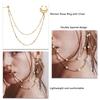 Women Nose Ring with Chain Ethnic Style Double Layer Lightweight Nose To Ear Chain for Wedding