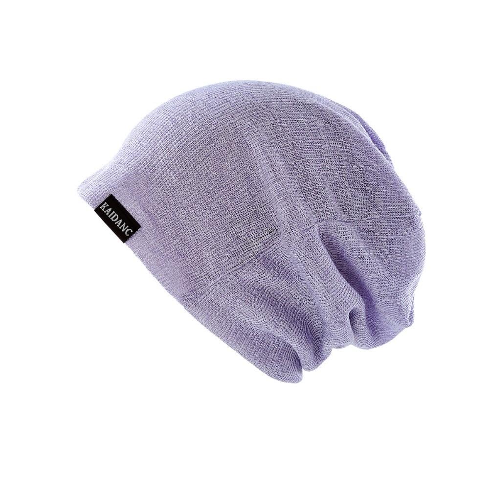 Double Layer Knitted Outdoor Baggy Skullcaps Polyester Fashionable Baotou Hat  Autumn Spring