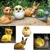 Outdoor Solar Power Yard Animal Ornament Lamp LED Garden Landscape Lamp Rabbit Owl Snail Puppy Night