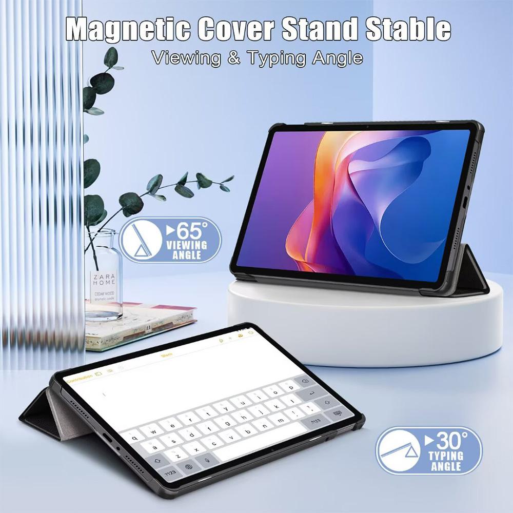 Tablet Case for Redmi Pad 2 2026, with Smart Sleep/wake, Foldable Stand, Black