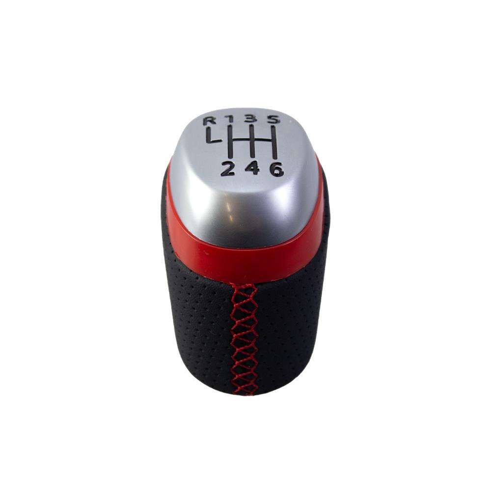 Renault MK4 Manual Shift Knob - Black Perforated Leather Gear Stick Accessory Matte Black 6-Speed