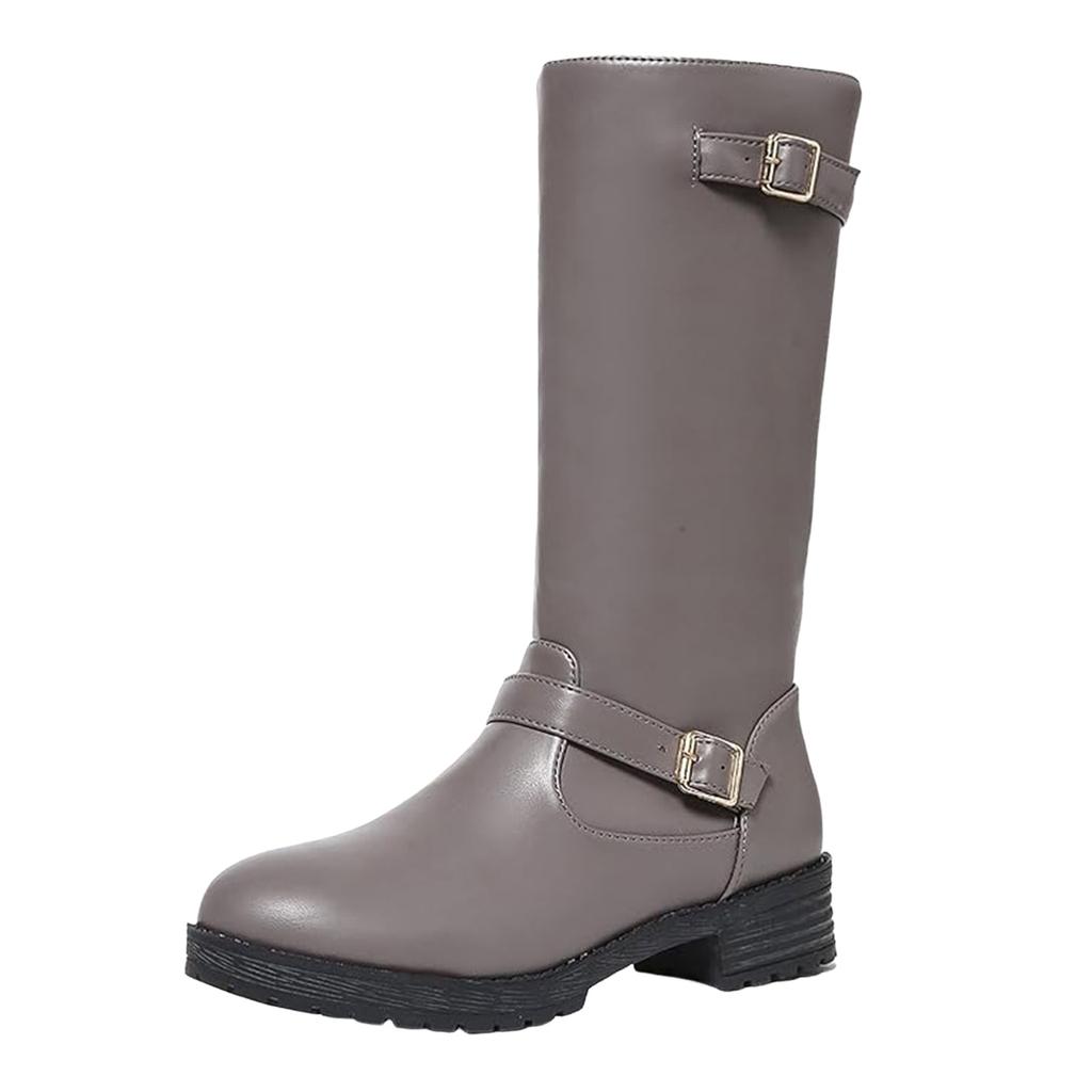Ponožky do kozaček pro ženy Nadměrná velikost Široký lýtko Dámské kotníkové boty Ne nad kolena Vysoké boty Pásek Boční zip Zapatos De Mujer