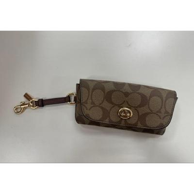 Used CoachSunglasses Case Glasses Case with Strap Signature Pattern