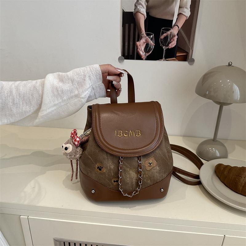 Today's Popular Polished Backpack Women's New Fashion College Style School Bag Summer Versatile Travel Backpack