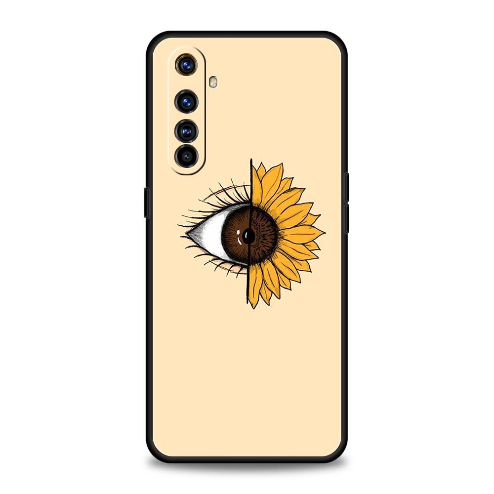 Lucky Eye Blue Evil Eye Print Phone Case For Realme 10 9 8 5G 7 6 GT2 Pro Plus 9i 8i C21 C11 C25 C35 GT Neo 2 3 3T Black Cover