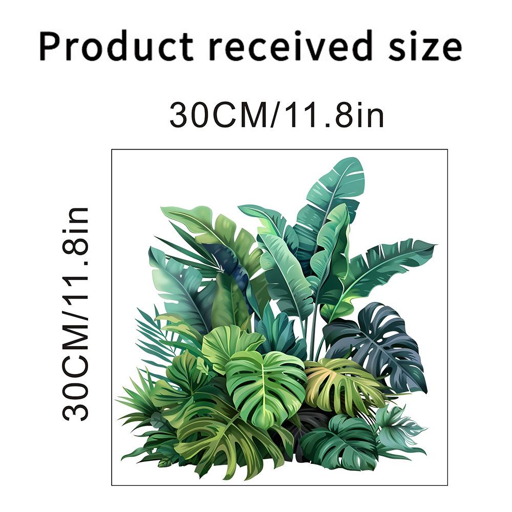 Gröna Växtväggklistermärken Heminredning Vardagsrum Tropisk Regnskog Palmblad Dekal Väggmålning Barnrum Tapet