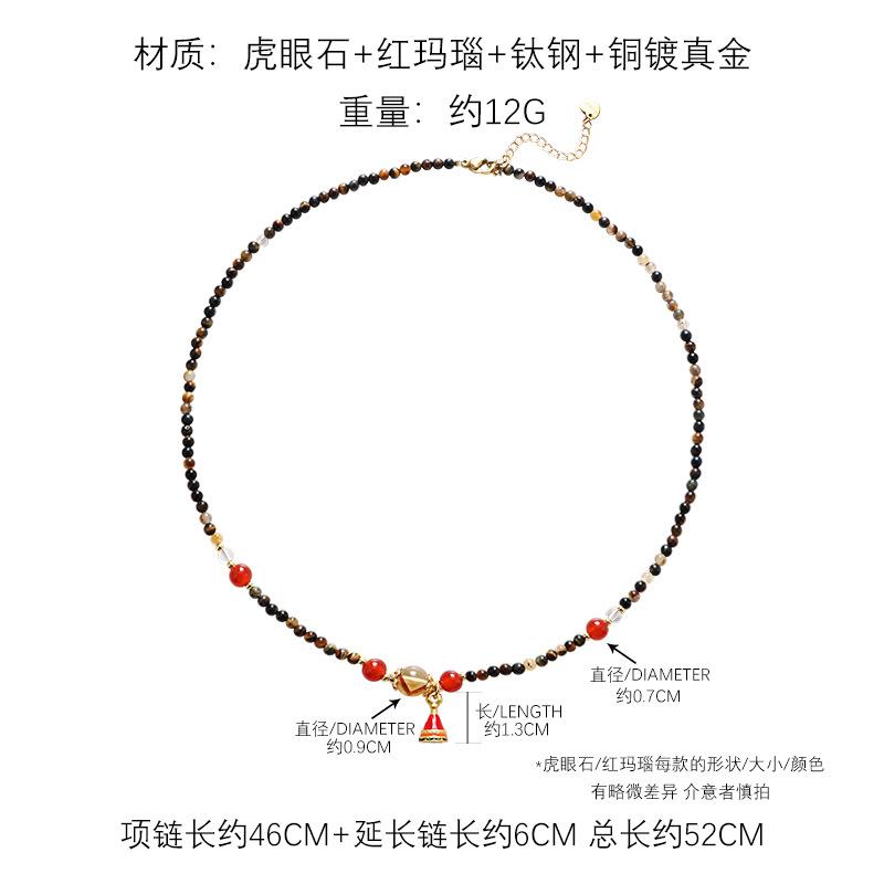 Christmas bells cartoon atmosphere Christmas necklace accessories fresh and sweet beaded retro necklace accessories tide