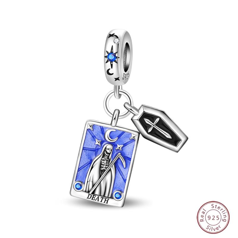 Copper Beaded Pendant Sun Moon Star Magic Tarot Vitality Suitable For Original 3Mm Bracelet Women Exquisite Jewelry