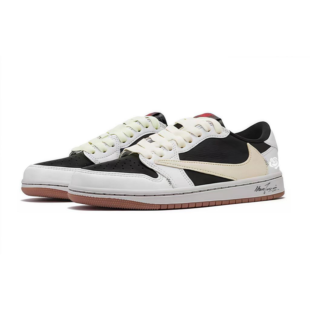 Travis Scott x Jordan Air Jordan 1 Travis Scott X AJ1 Low Cow Leather Abrasion Resistant Abrasion Resistant Low top DZ4137-700(Team1282-)