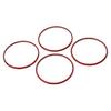Red Aluminum Speaker Ring Cover Trims For 15-21 Mercedes W205 C, X205 GLC Class