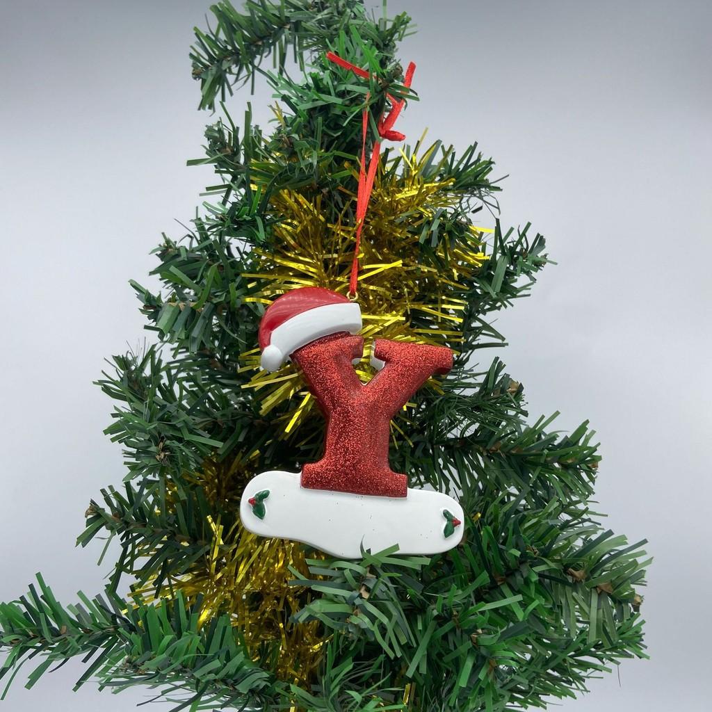 Chic 26 Letter Resin Alphabet Ornaments For Christmas Tree Unique Holiday Decor