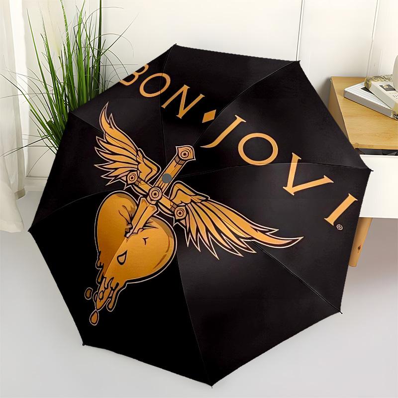 1 Stück Bon Jovi Herz mit Flügeln Geeignet für alle Jahreszeiten RegenschirmFP165