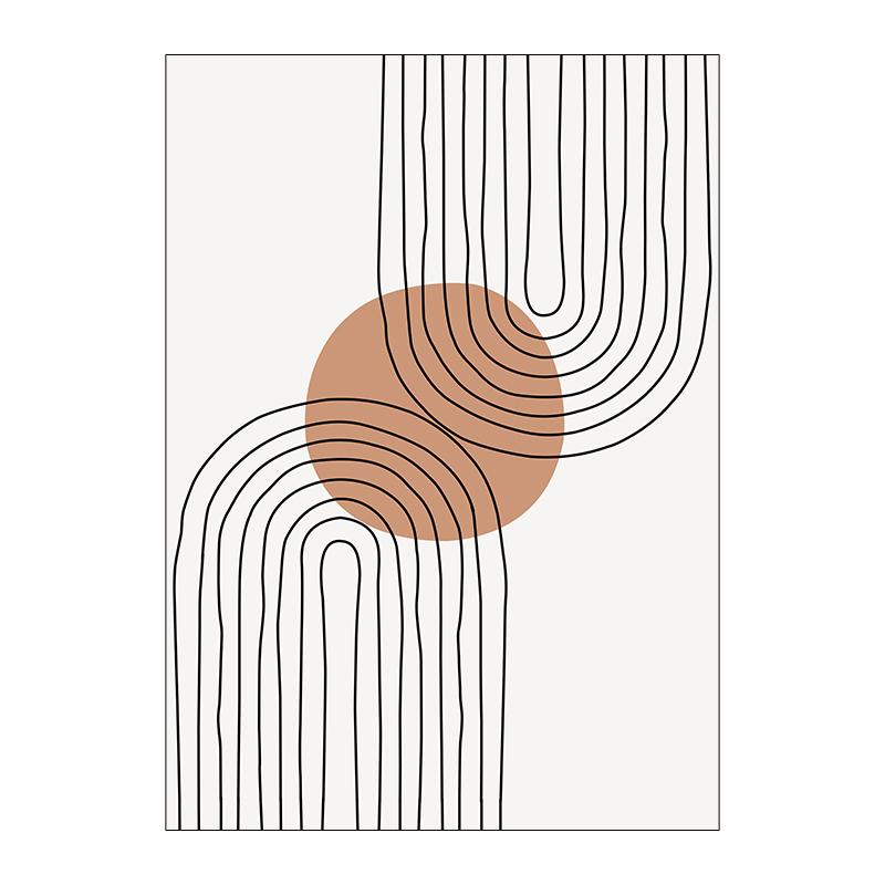Nordic Lines Canvas Painting Abstract Geometric Wall Art Boho Poster Print Decorative Picture Modern Living Room Home Decor Unframed