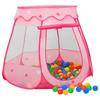 3107724 vidaXL Kids Play Tent with 250 Balls Pink 102x102x82 Cm