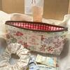 High Quality Lace Floral Design Pen Bag Large Capacity Multifunctional Stationery Bag Stationery Organizer Students