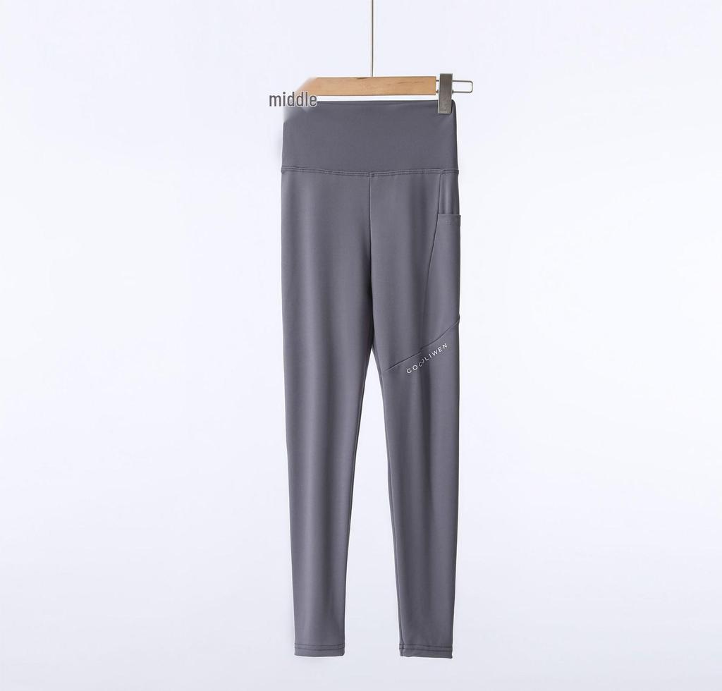 High-Waisted Women's Leggings: Perfect for Autumn and Spring, Hip-Lifting, Tight-Fitting, Ideal for Yoga, Sports, Fitness, with Barbie Pockets.