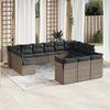 VidaXL Garden Lounge Set with Cushions 13 Pcs Grey Braided Resin 3250289
