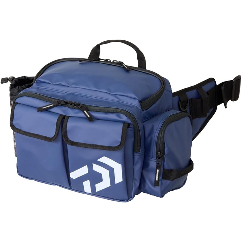 Daiwa Hip Bag French Navy 16x34x23cm Durable Lightweight Travel Accessory