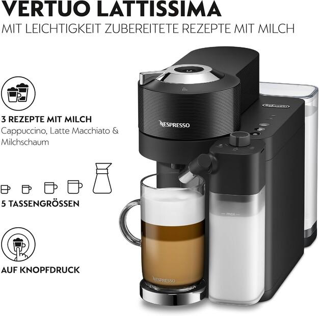 Капсульная кофемашина DeLonghi ENV 300.B Vertuo Lattissima schwarz