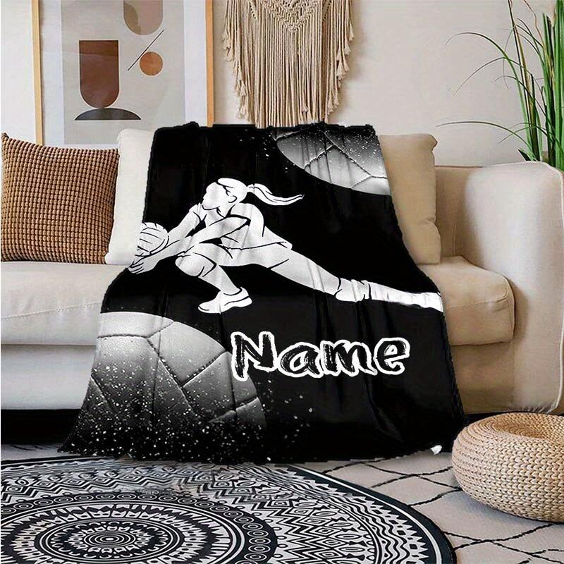Volleyball Customize Your Name Blanket Warm Comfortable And Soft Blankets Are Suitable For Home Lunch Break Blanket Office Sofa Sofa Gift To Relatives