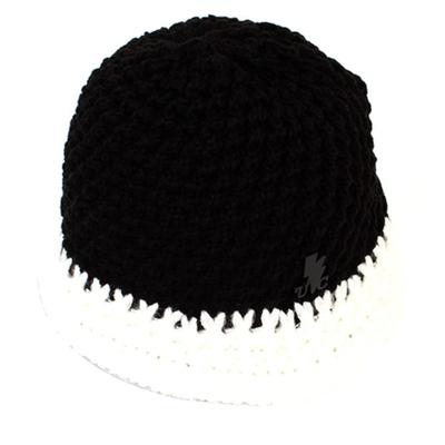 Universelle Chemie Zweifarbig Schwarz Strick Bucket Hat Strick