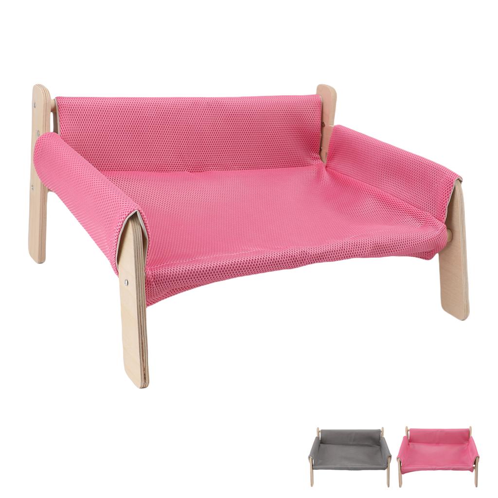 Elevated Cat Couch Wood Structure Stable Support Relaxing Strong Load Capacity Cat Sofa Bed for Home