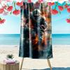 Football Print Beach Towel, Large Soft Quick Dry Towel for Beach Camping Swimming