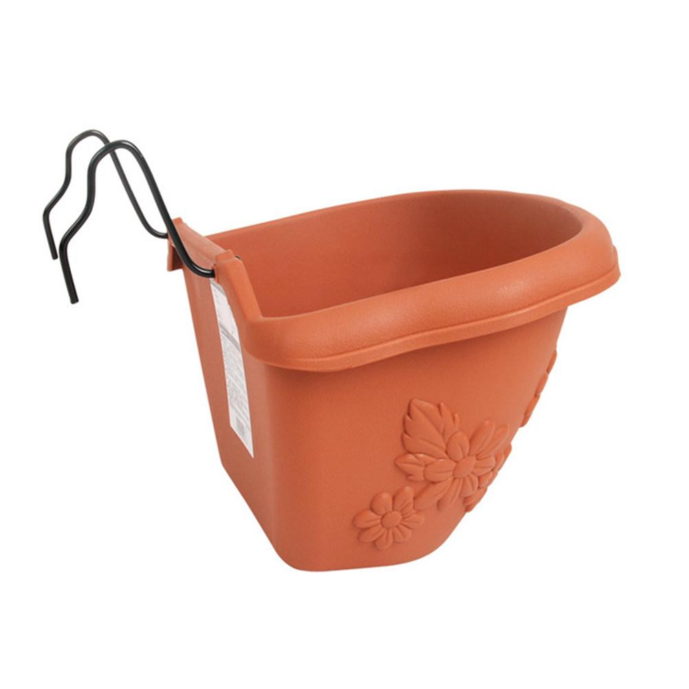 Hanging Resin Flower Pot Wall-Mounted Plant Basket Space-Saving Decorative Gardening Planter for Balcony Living Room Coffee Shop
