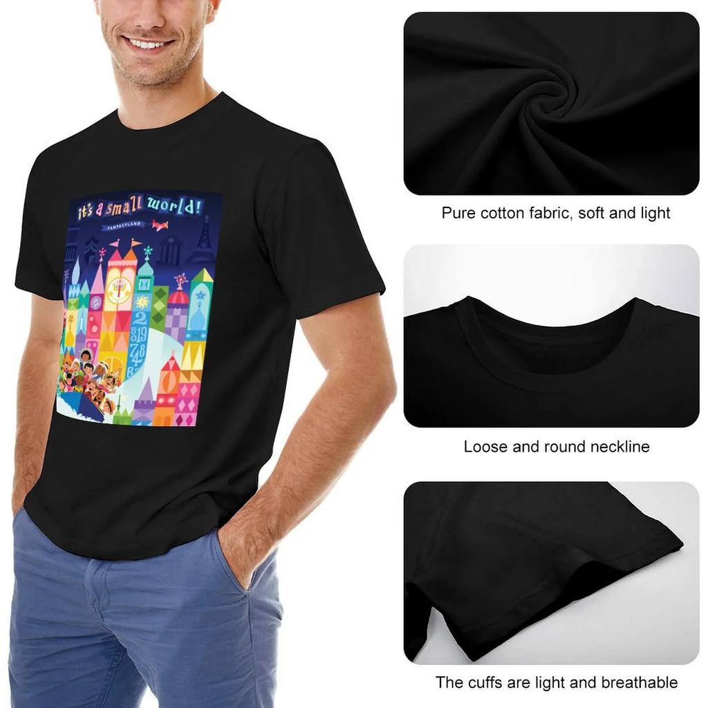 It's A Small World Fantasyland T-Shirt Für Einen Jungen Vintage Grafik T-Shirt Herren T-Shirt
