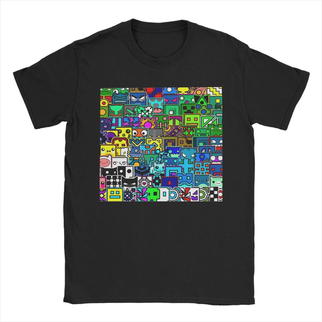 T-shirt Unisex Unisex Runner Geometry Dash Gioco Divertente 100% Cotone Magliette Manica Corta Geometric Dash T-shirt Girocollo Abbigliamento Estate