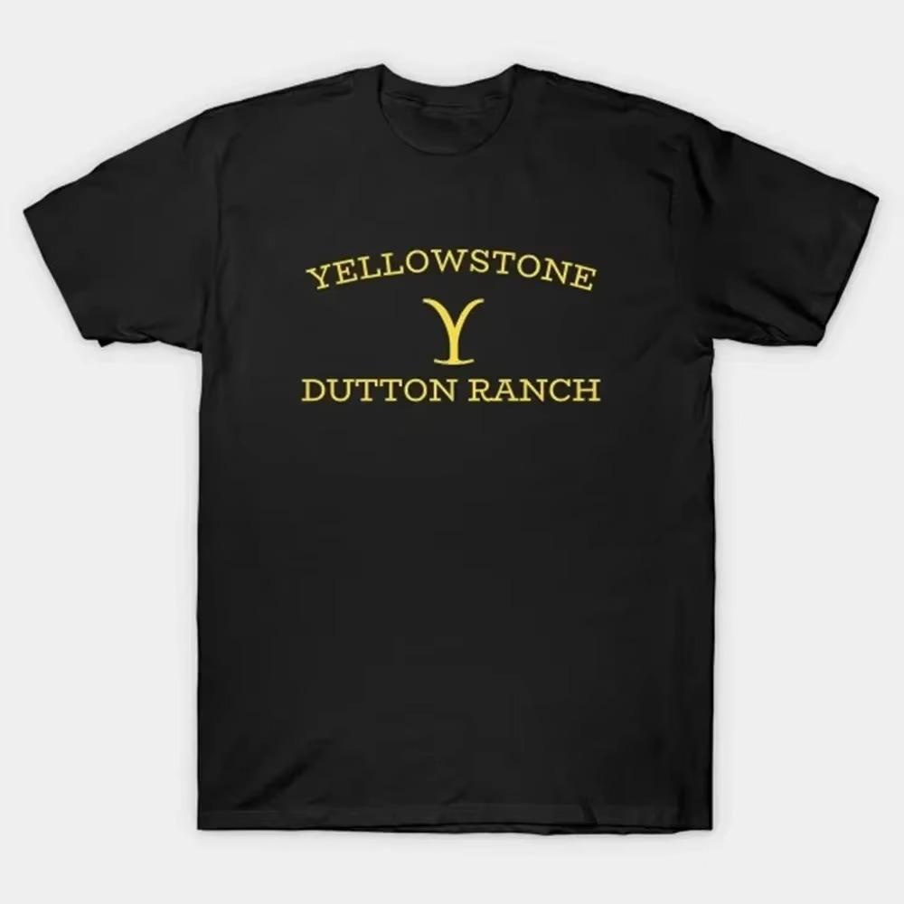 Yellowstone Dutton Ranch T Shirt TV Shows Tshirts Cool Western Cowboy Graphic Tshirt Men Shirt Ropa Hombre Camisetas