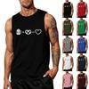 Men's Oktoberfest Printed Sleeveless Tank Top - Loose Fit Casual Summer Shirt for Beach and Daily Wear - Comfortable Relaxed , Perfect for Parties