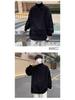 Korean Style Men's High Neck Woolen Cardigan - Retro Loose Knitwear for Autumn/Winter 2025