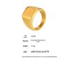 European Minimalist Ferris Wheel Titanium Steel Ring with PVD Electroplated 18K Gold Finish – Unisex, In Stock