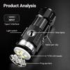 Super Bright Mini 6LED Flashlight Pen Clip And Tail Magnet Builtin Battery USB Charge Outdoor Portable Torch Emergency Lamp