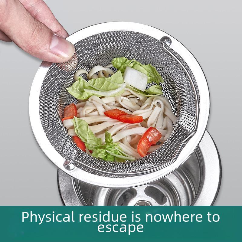 Universal Thickened Stainless Steel Sink Filter - Anti-Leakage Vegetable Basin Residue Net