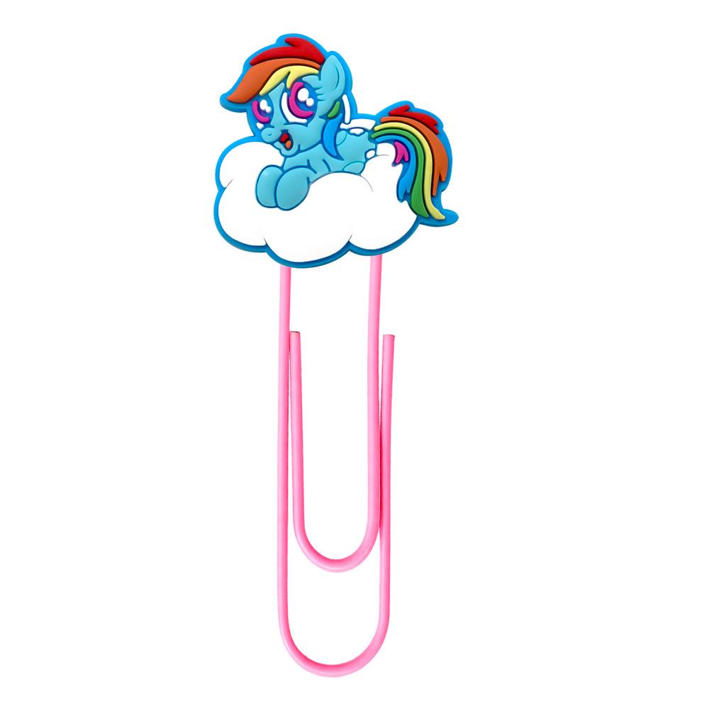 My Little Pony Creative Cartoon Bookmarks - Colorful DIY Large Paper Clips for Office Supplies